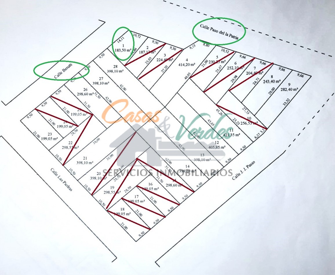 VENTA lote 1 ESQUINA Paso de La Patria y Berutti