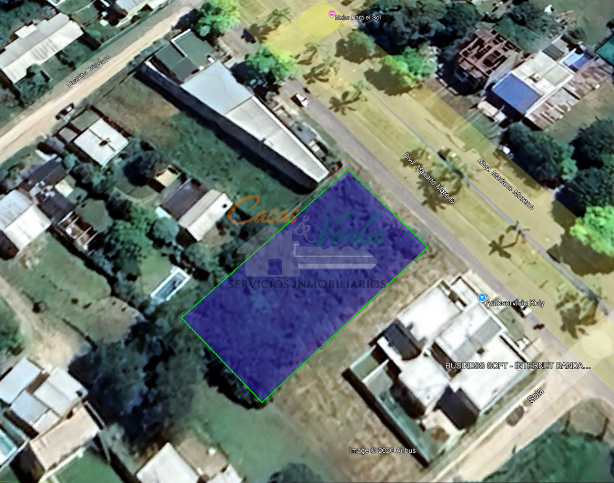 lote de 1086m2 sobre Bvar Moreno entre Gdor Sola e Irigoyen