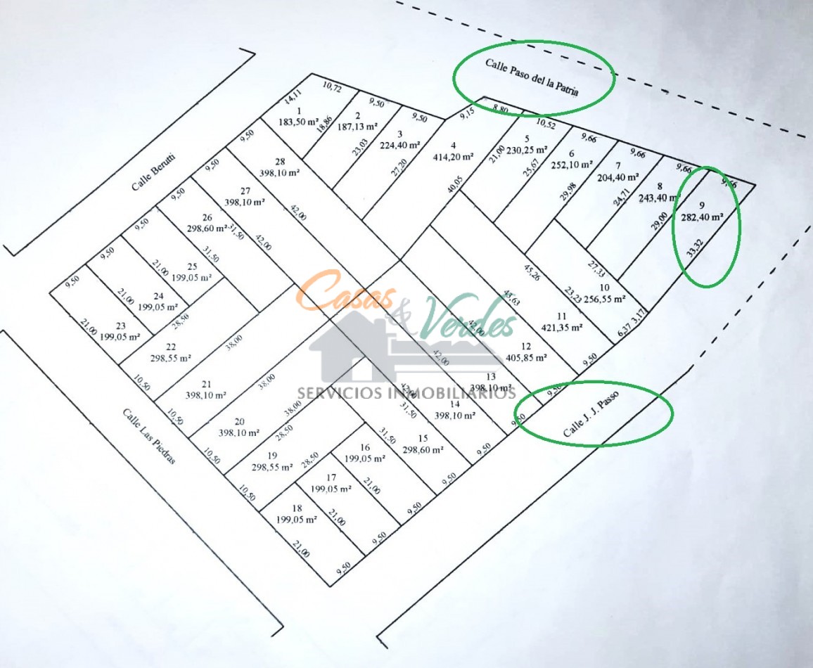 VENTA , lote en ESQUINA Passo y Paso de la Patria