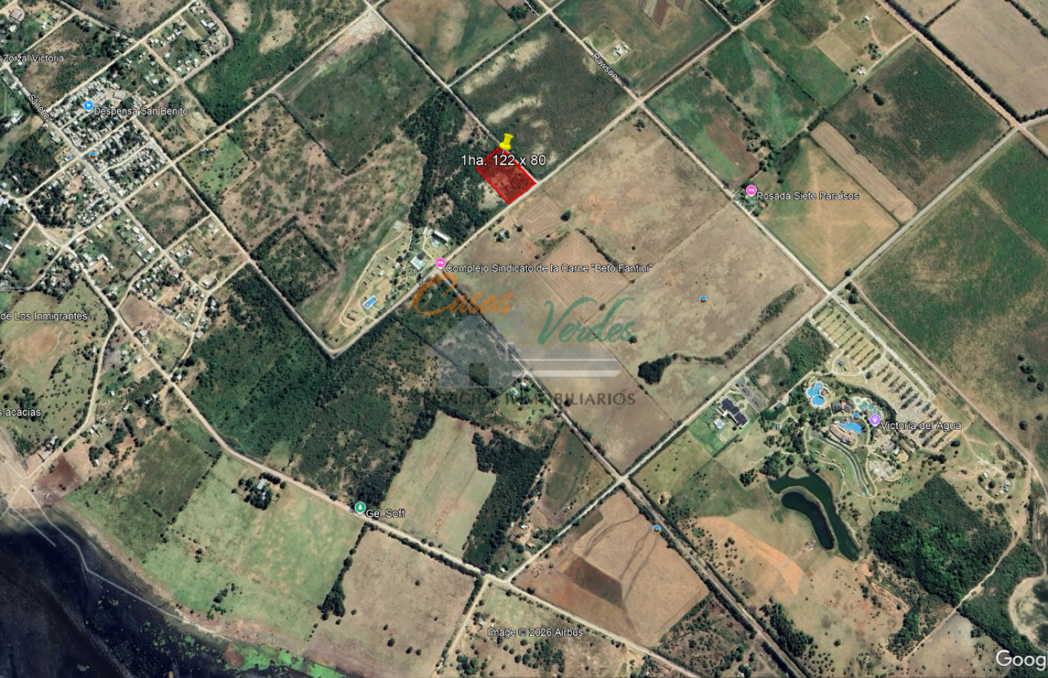 VENTA terreno en ESQUINA en altura, 1ha. zona termas, 