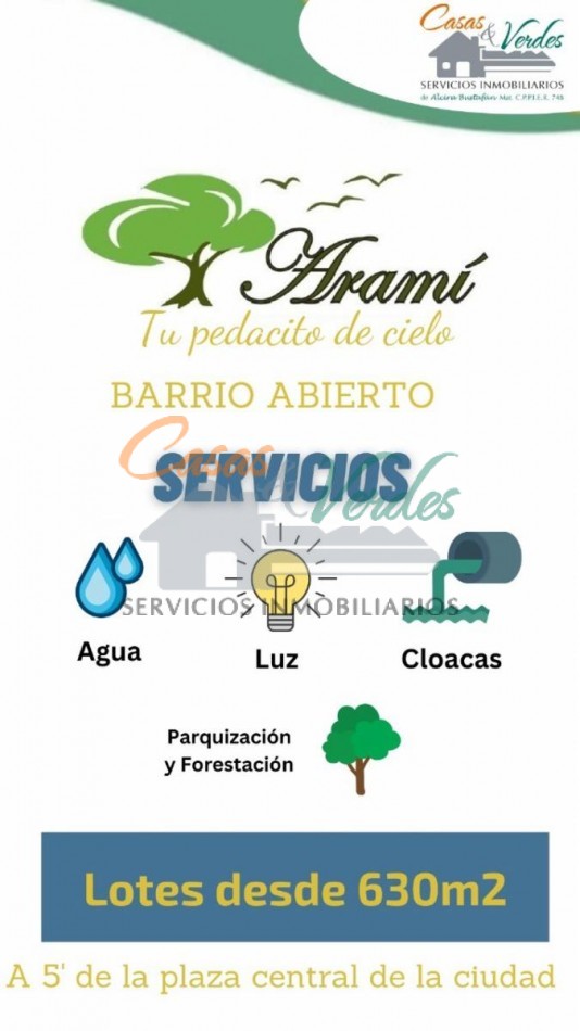 Lotes en Barrio Abierto ARAMI