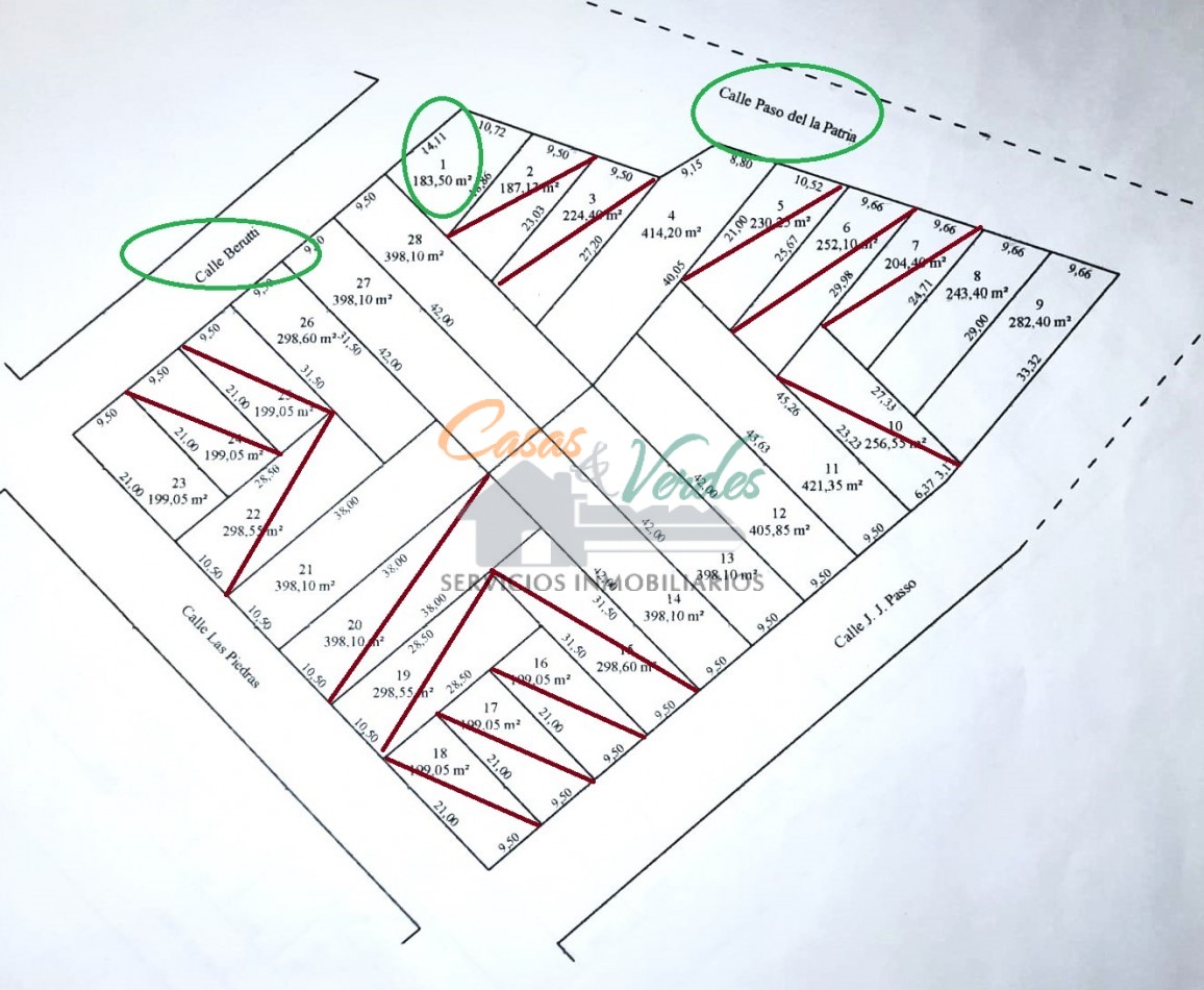 VENTA lote 1 ESQUINA Paso de La Patria y Berutti